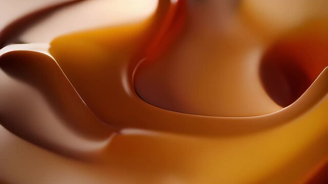 A smooth caramel thread of crema whimsically meandering against the luscious pool of espresso in slow motion.