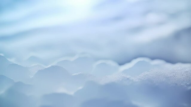 Tiny ice shavings drift slowly through a misty frozen shower in vivid highdefinition closeup.