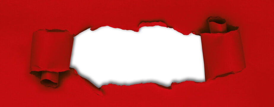 Rozdarta czerwona kartka, tektura z przezroczystym tłem, png, red torn paper