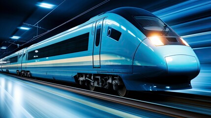 Naklejka premium High Speed Train, Transportation, Generative AI