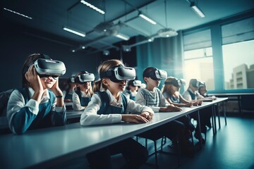 Future of education with VR technology for children.  'generative AI'