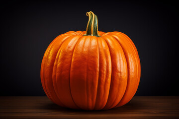 Illuminated Halloween pumpkin, with dark background