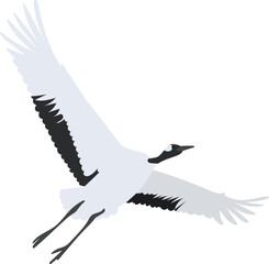 두루미 일러스트