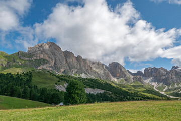Fototapeta premium wonderful and relaxing dolomite mountain panorama in south tyrol in summer