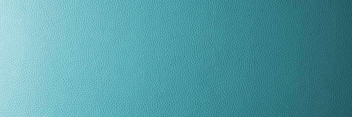 Abstract background, wide banner with cyan gradient leather texture. Genuine structure, luxury pattern. Gradient, wallpaper, panoramic, wide, web banner, design element, backdrop.