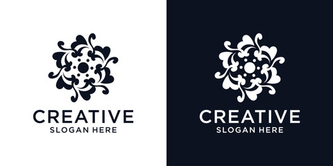 Obraz na płótnie Canvas Floral ornament beauty logo design abstract