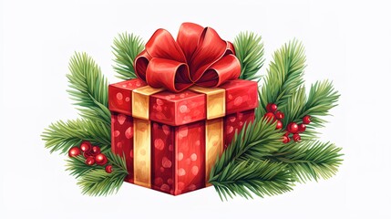 Obraz na płótnie Canvas Christmas winter festive composition. Colorful Christmas, New Year background. Generative AI