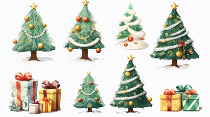 Christmas winter festive composition. Colorful Christmas, New Year background. Generative AI