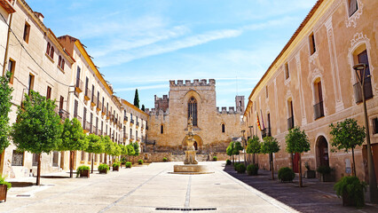 Monasterio de Les Santes Creus en la provincia de Tarragona, Catalunya, España, Europa
 - obrazy, fototapety, plakaty