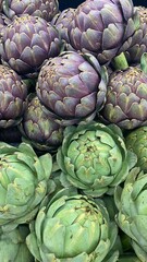 Beautiful Fresh Artichokes at the Market