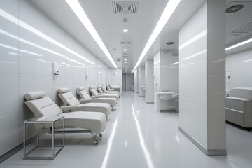 Interior minimalism design clinic. Generated AI.