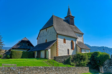 Fototapeta na wymiar church at Petersberg, Friesach, Carinthia, Austria