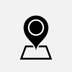 Pin Location Icon. Position, Locate. GPS, Point. Place Illustration. Applied as Trendy Symbol for Design Elements, Websites, Presentation and Application - Vector.     