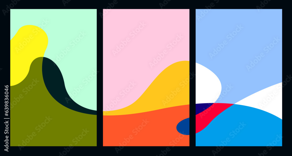 Poster vector colorful abstract liquid and fluid background for summer