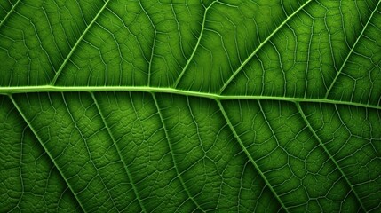 close up of green leaf texture for nature background and copy space.