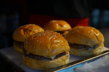 Chicken Burger with Sesame Bun
