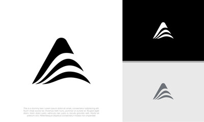 Initials A logo design. Initial Letter Logo. Innovative high tech logo template.	