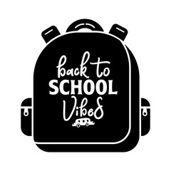Back to school vibes hand drawn vintage typography t shirt, quote print, wall art decoration vector design