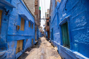 Fototapeta na wymiar Views of blue city, Jodhpur old City