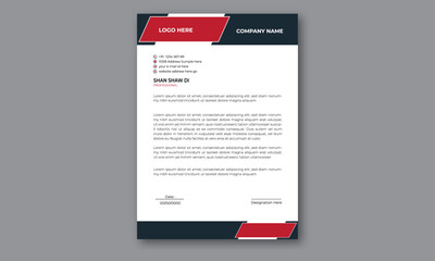 corporate business letterhead Design Template . Minimalist concept business style letterhead template design Vector
