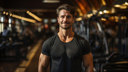 Gym Professional: Smiling Middle-Aged Man, Gym Personal Trainer
