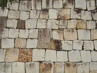 日本の城の壁面