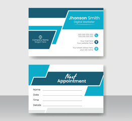 Business modern Appointment card design template