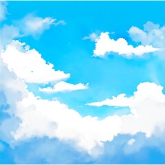 blue sky with clouds Ai-generated 