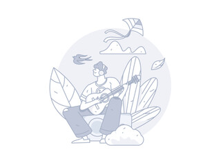 24 solar terms, beginning of spring, rain, stung, spring breeze, qingming, valley rain, flat character vector concept, operation, hand-painted illustration
