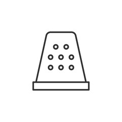 Thimble icon. Tailoring symbol modern, simple, vector, icon for website design, mobile app, ui. Vector Illustration
