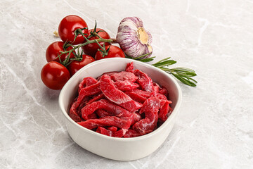 Raw beef meat for cooking