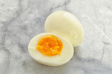 Boiled chicken egg for breakfast