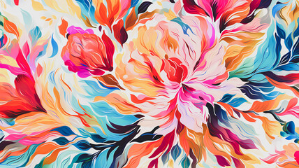 Fototapeta na wymiar Watercolor, hand drawn floral pattern
