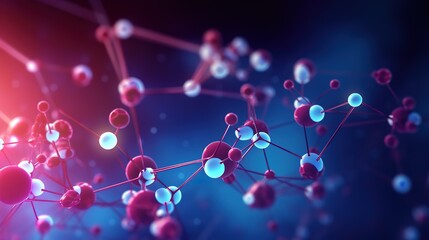 3d render of a molecule Background