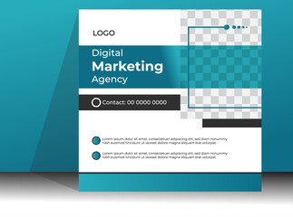 Modern Business social media post square flyer Digital marketing banner template.
