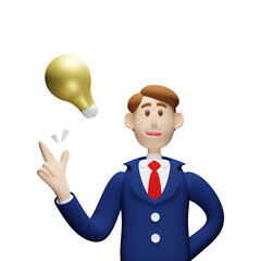 A businessman got a bright idea while snapping his fingers