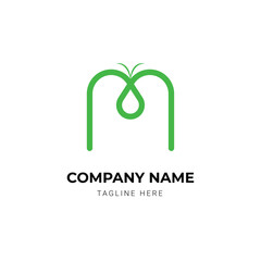 Leaves letter logo design template