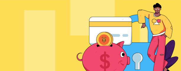 Internet finance and wealth management investment flat vector concept operation hand drawn illustration
