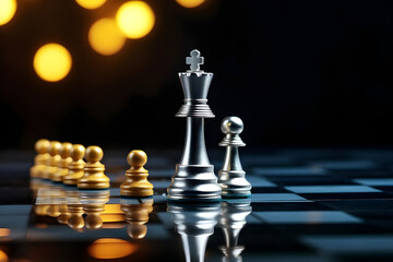 chess board game for ideas and competition and strategy, business success concept generated by AI.