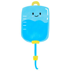 saline bag cartoon