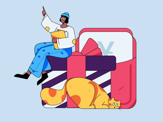 Internet finance and wealth management investment flat vector concept operation hand drawn illustration
