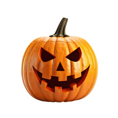 Haunted Pumpkin, Spooky Jack-o'-Lantern, Halloween pumpkins on transparent background.