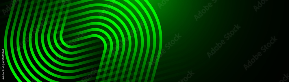 Poster green abstract background with glowing triangle geometric lines. modern shiny green lines pattern. f