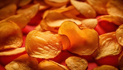 spicy potato chips background