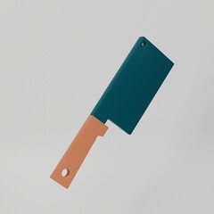 knife isolated on a white background 3d render