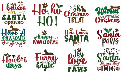 Fototapeta premium Christmas DOG SVG Design Bundle