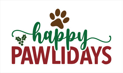 Christmas Dog SVG Design Template