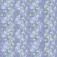 Blueberry seamless pattern stock illustration for web, for print, for fabric print