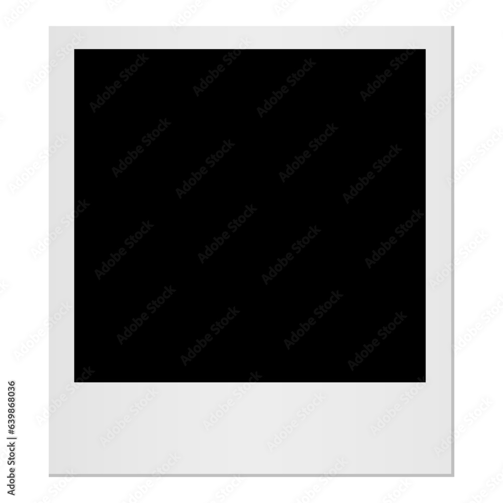 Poster empty white photo frame. realistic photo card frame mockup - vector for stock