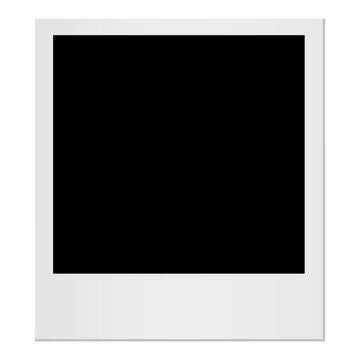 Empty white photo frame. Realistic photo card frame mockup - vector for stock